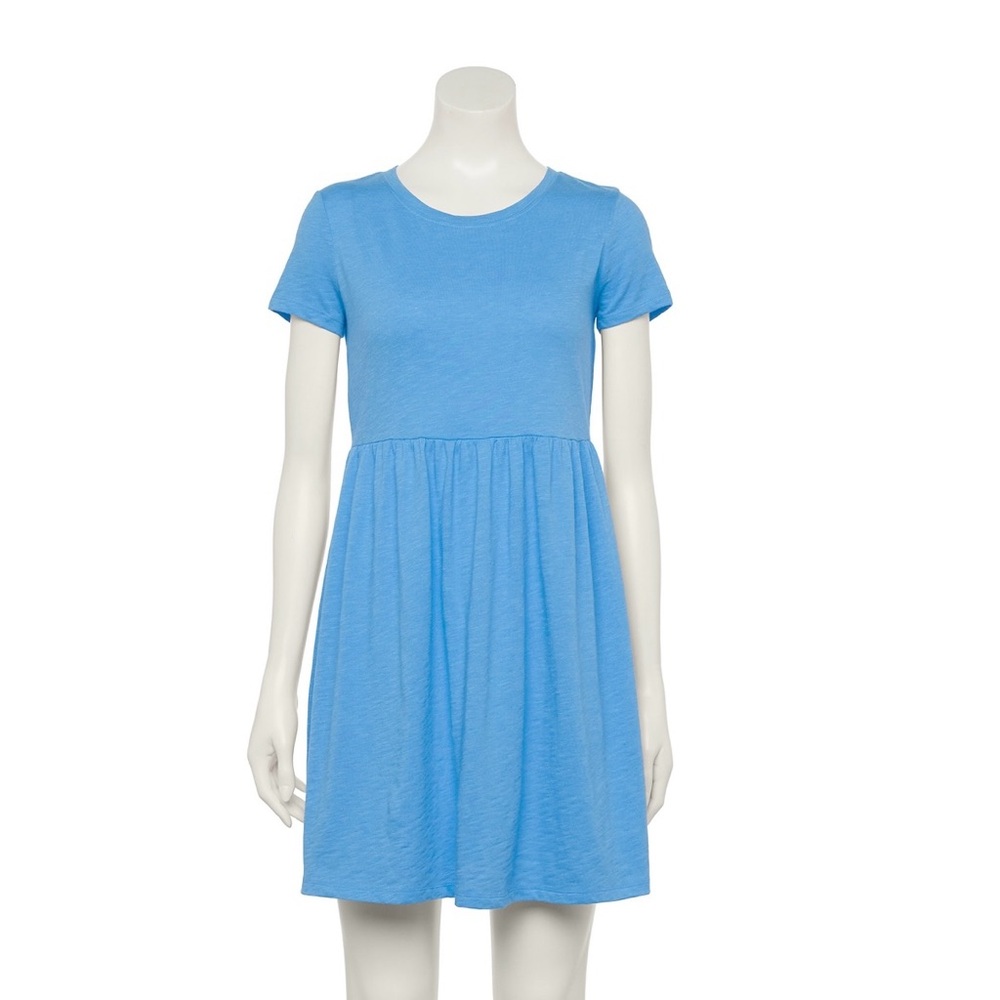 NWT SO Simple Empire Tee Dress Blue Juniors Size XXL